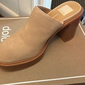 Dolce vita catrin praline suede mule NWT